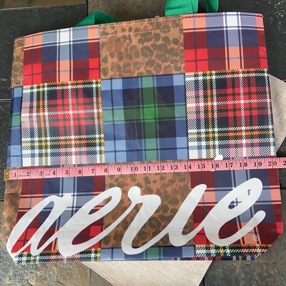 Aerie Reusable Shopping Tote in Plaid (NWOT) - Picture 3 of 4